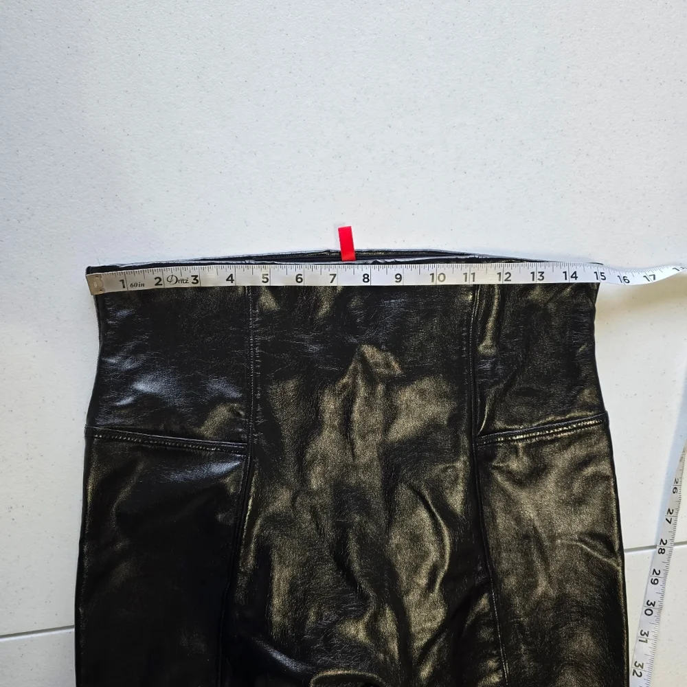 Spanx Faux Patent Leather Leggings Black Women's Size XL - Picture 7 of 11